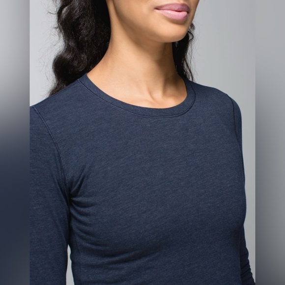 Lululemon Anytime Dress Heathered Inkwell 3/4 sleeves Size 2? - Picture 4 of 11